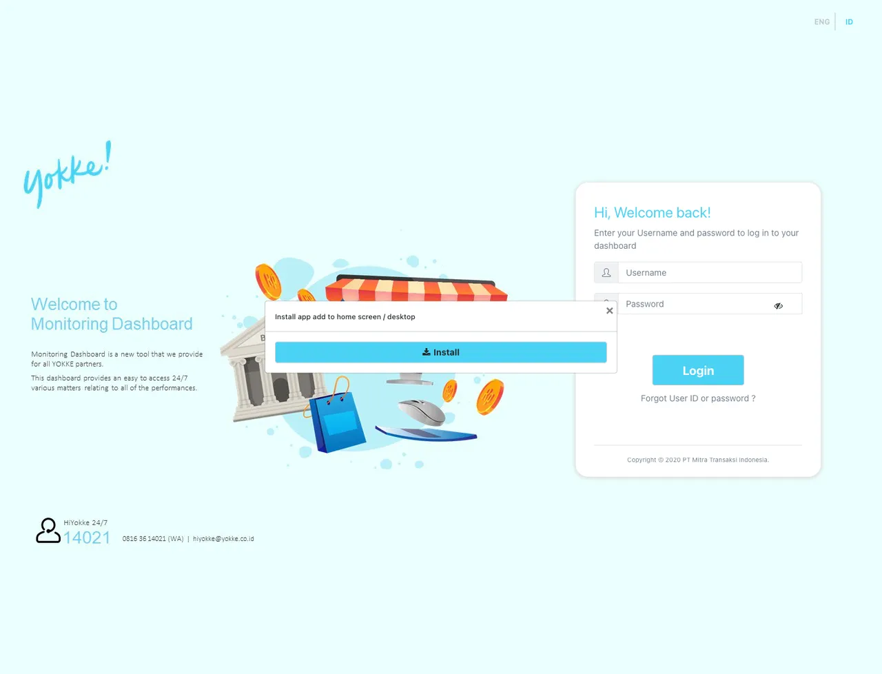 Yokke monitoring dashboard